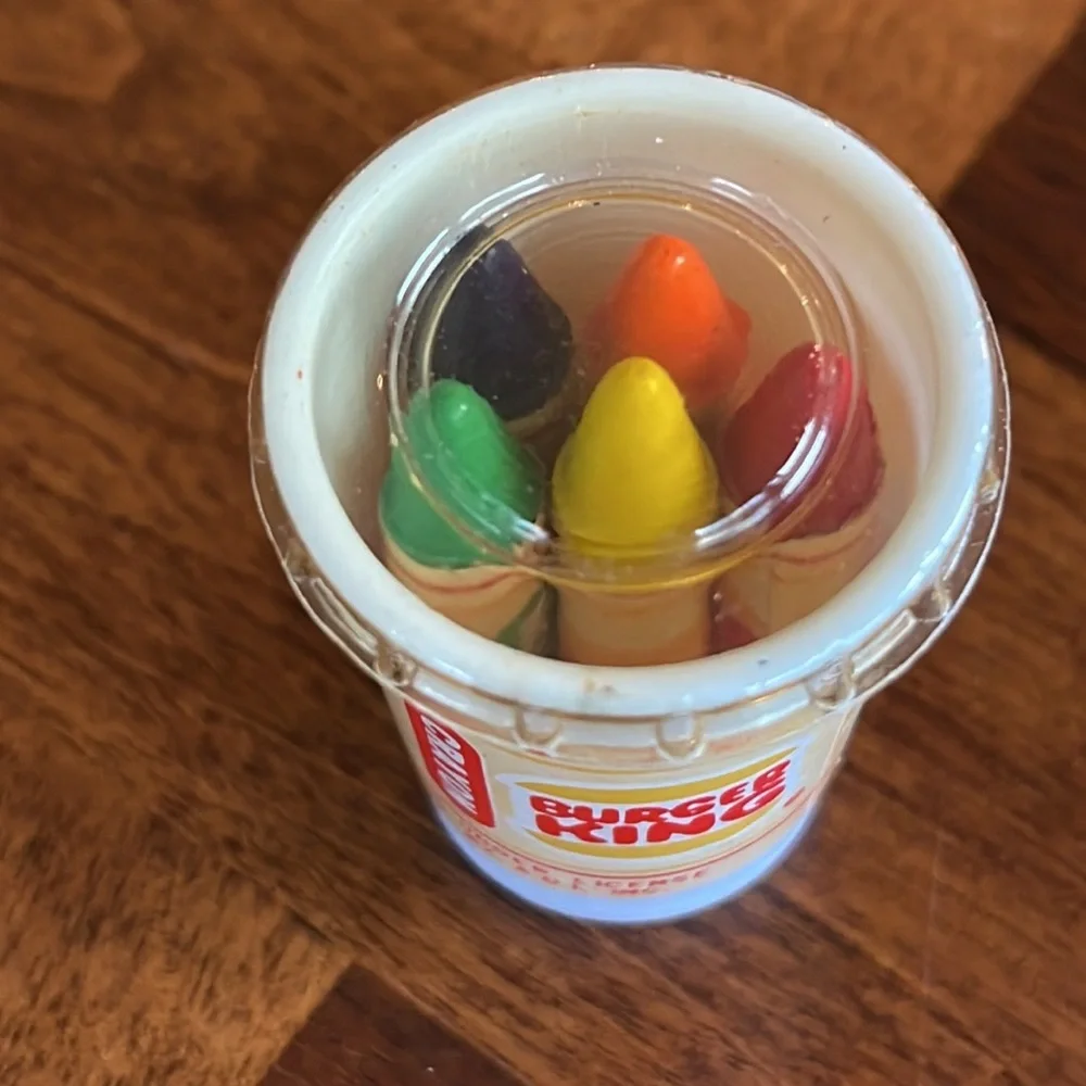 VINTAGE 80S BURGER KING - CRAYON & ERASER SET - Picture 12 of 14